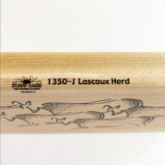 Stamp Oasis Lascaux Herd Wood Mounted Rubber Stamp - Picture 2 of 8